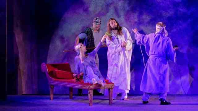 Theater and Religion: Jesus before Herod.  Director Johannes Reitmeier was very careful to preserve the soul of the play in the new production.