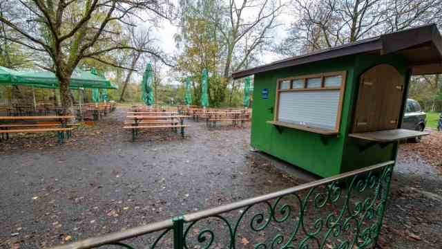 Unterföhring: Orphaned: After the bankruptcy, the beer garden remains closed.