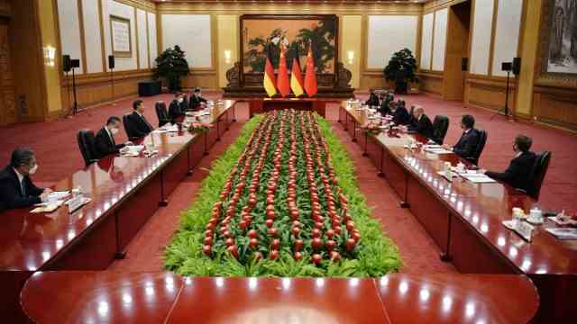 Controversial China trip: The talks will take place in the East Hall of the Great Hall of the People.