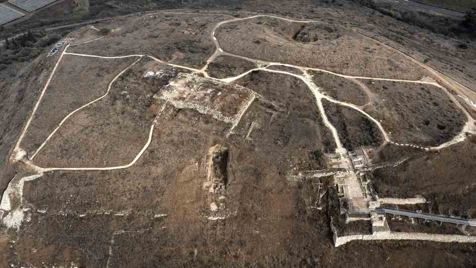 Aerial view of Tel Lachish archaeological site