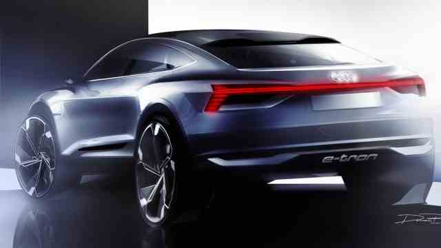Waiting for a new operating system: The Audi Q6 e-tron will also be available as a hatchback coupe.  Here is a design sketch of the Audi e-tron Sportback concept from 2017.