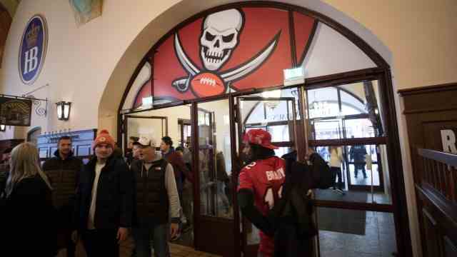 Here's how the NFL party was in town: The Hofbrauhaus, headquarters of the Tampa Bay Buccaneers.