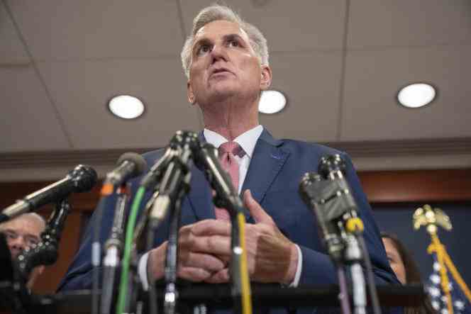 Kevin McCarthy, the leader of the elected Republicans in the House of Representatives, on November 15, 2022, in Washington.