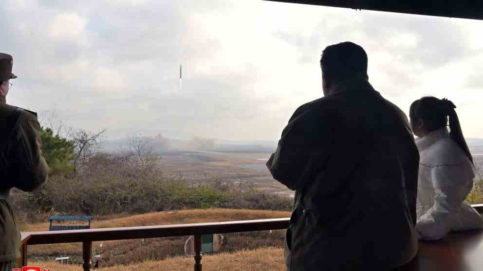 At dad's side: Kim Jong-un's daughter watches an ICBM test with her father