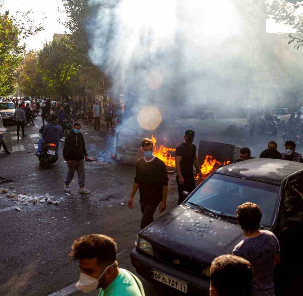 The protests are directed against the regime in Iran.