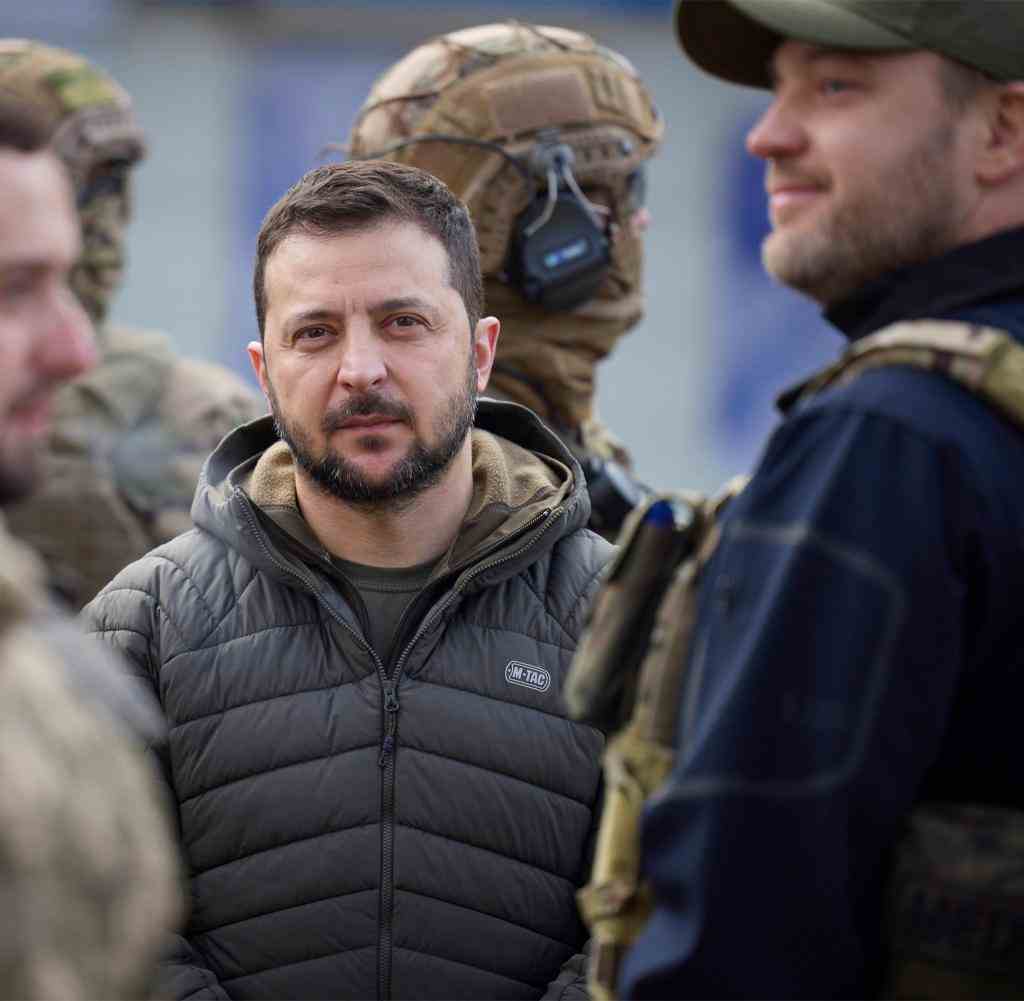 Ukraine-Krieg - Präsident Selenskyj in Cherson