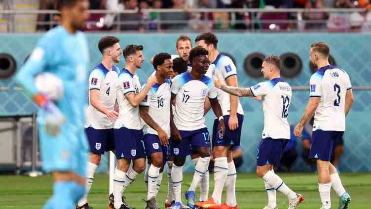 Les Anglais n'ont laissé aucune chance à l'Iran pour leur premier match durant la Coupe du monde 2022, le 21 novembre 2022. (EVRIM AYDIN / ANADOLU AGENCY)