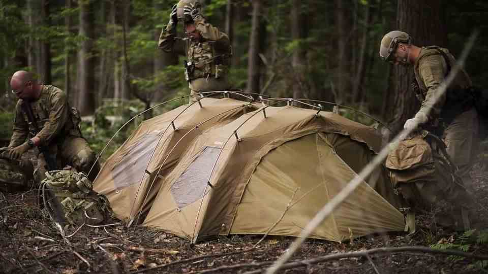 Here two tents are connected.