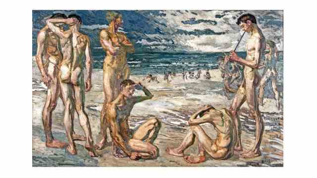 Max Beckmann in the Pinakothek der Moderne: Max Beckmann: "Young men by the sea"1905