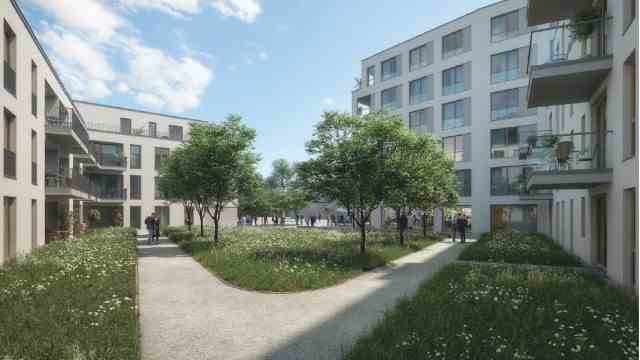 Local development in Vaterstetten: The two planned building blocks are to enclose a green inner courtyard.