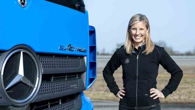 Truck traffic: Karin Rådström knows what she's talking about: she has a truck driver's license.