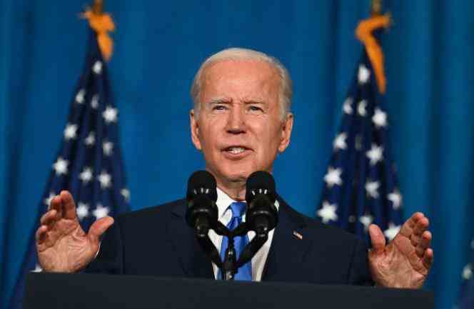 U.S. President Joe Biden addresses voters outside the Democratic National Committee in Washington on November 2, 2020. 