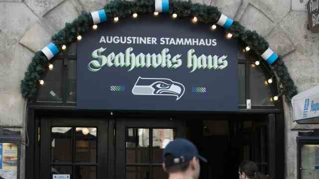 Munich: Headquarters for all fans of the Seattle Seahawks: the Augustiner headquarters.