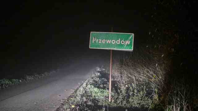 Suspected rocket hit: The town of Przewodów is located in eastern Poland, a good six kilometers from the border with Ukraine.