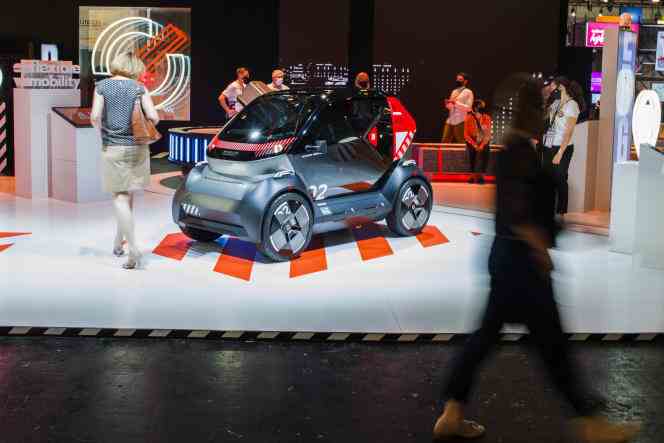 The Mobilize Bento electric car, produced by Renault, during the Viva Technology conference, at the Parc des expositions de la Porte de Versailles, in Paris, on June 18, 2021. 