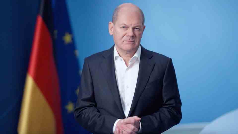 Chancellor Olaf Scholz (SPD) in his video message