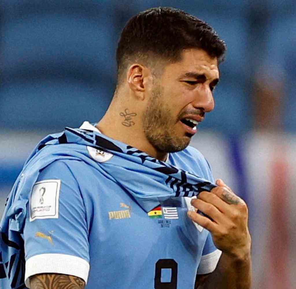 Untröstlich: Uruguays Superstar Luis Suárez im WM-spiel in katar gegen Ghana