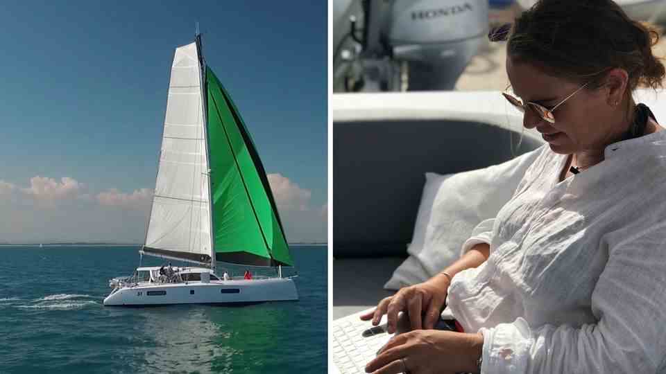 Maren and Matthias Wagener run their business from their sailing boat