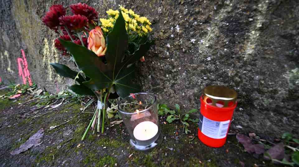 Mourners laid flowers and lit candles in Illerkirchberg