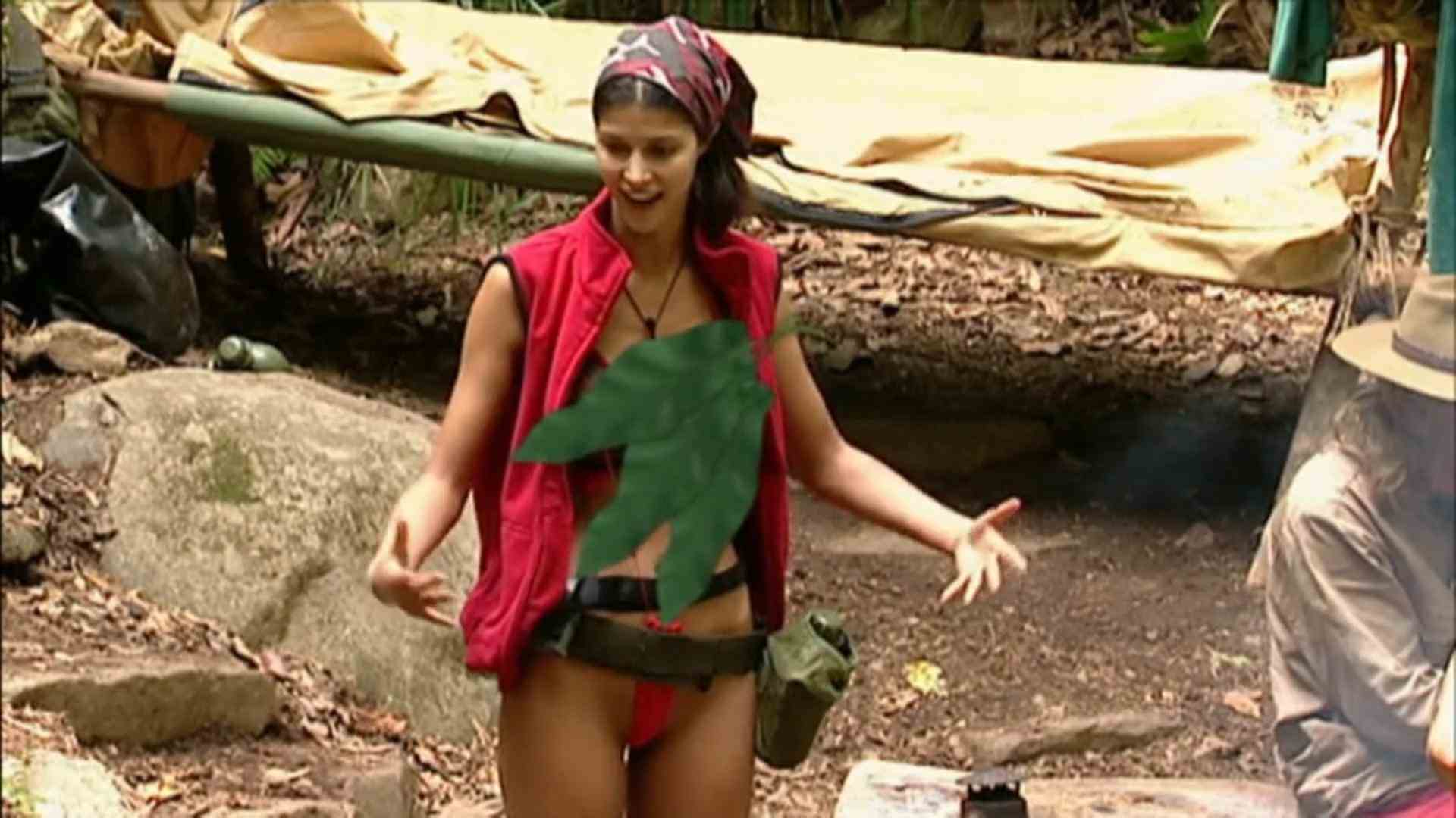 Micaela Schäfer in the Borat suit jungle camp 2012