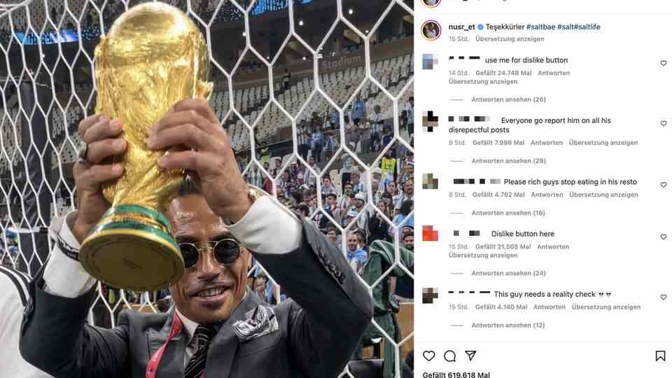 Salt Bae with World Cup Trophy