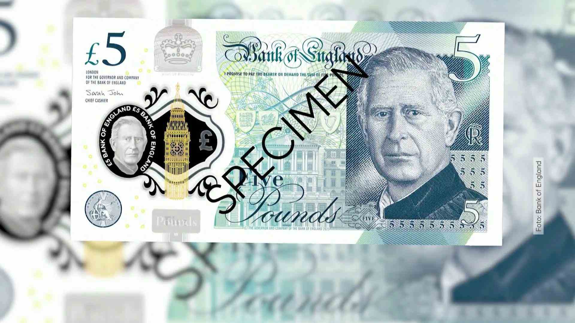 King Charles soon adorns banknotes New pound notes