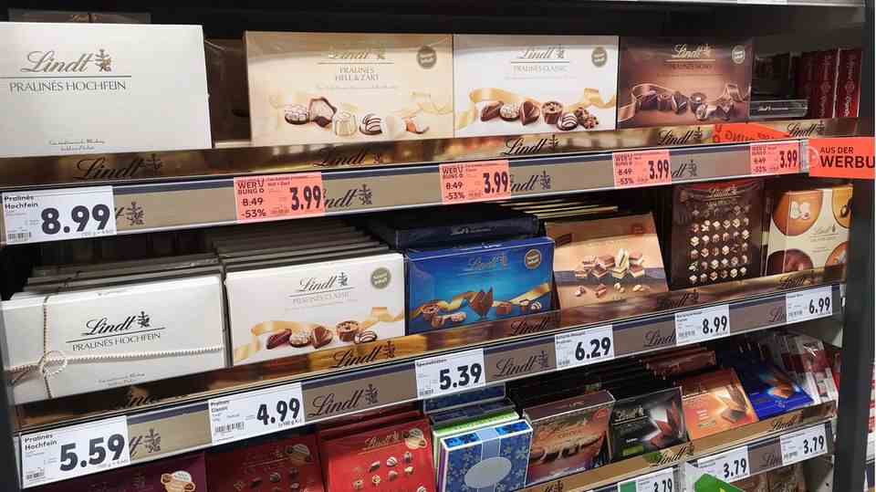 Lindt does not like seeing red price tags.