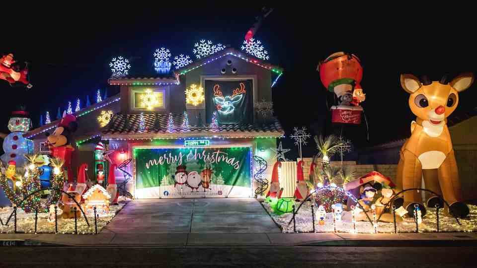 Festively decorated house in Las Vegas
