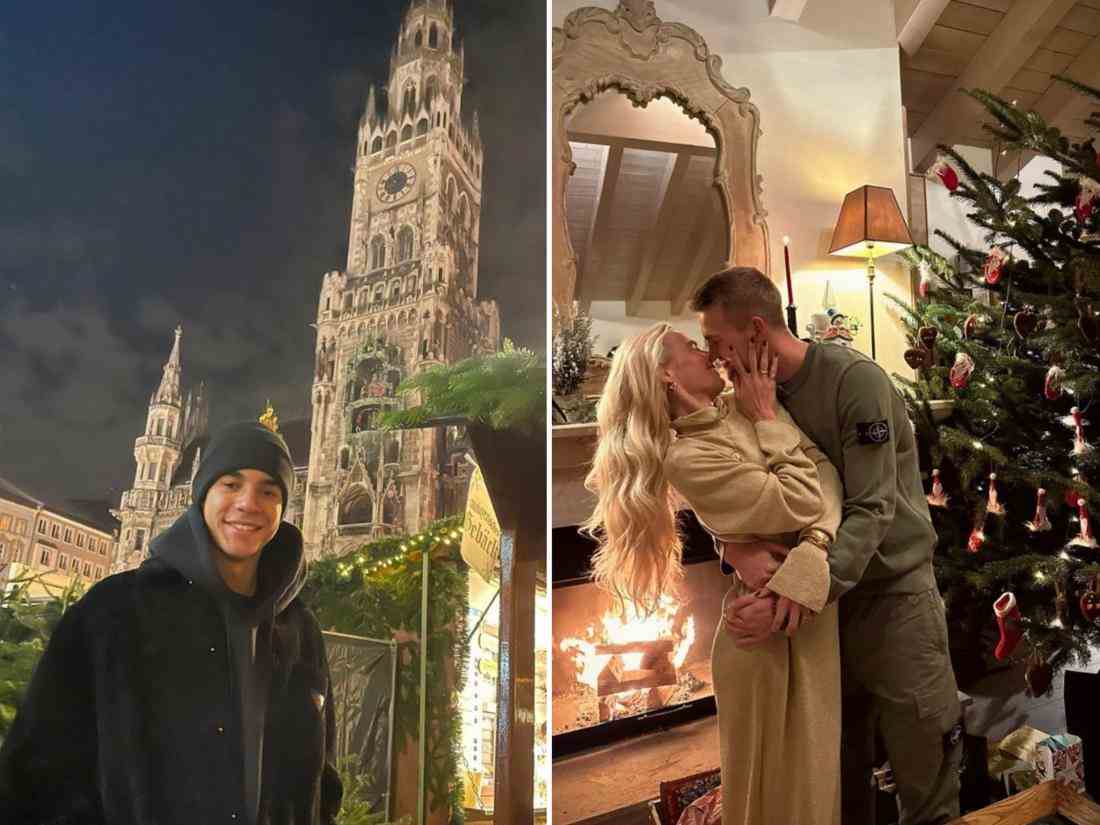 Top scorer Jamal Musiala greeted the fans of the Munich Christkindlmarkt, while Matthijs de Ligt and his girlfriend posted romantic pictures.