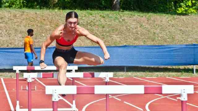 Annual review 2022: In August, Vaterstetten will be training for the 2022 European Championships.  Here you can see track and field athlete Victoria Rausch from Luxembourg.