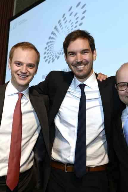 SZ series: Munich's young companies: The Celonis founders Alexander Rinke, Martin Klenk and Bastian Nominacher (from left) at the nominations for the German Future Prize 2019.
