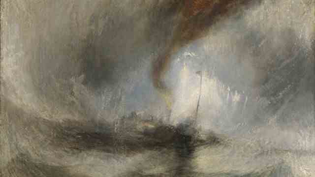 Münchner Bühnen: "Snow Storm - Steam-Boat off a Harbour's Mouth" aus dem Jahr 1842 von Joseph Mallord William Turner (1775-1851).