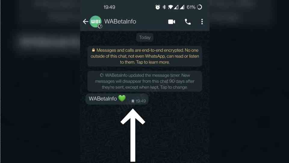 WABetaInfo Whatsapp bookmark icon