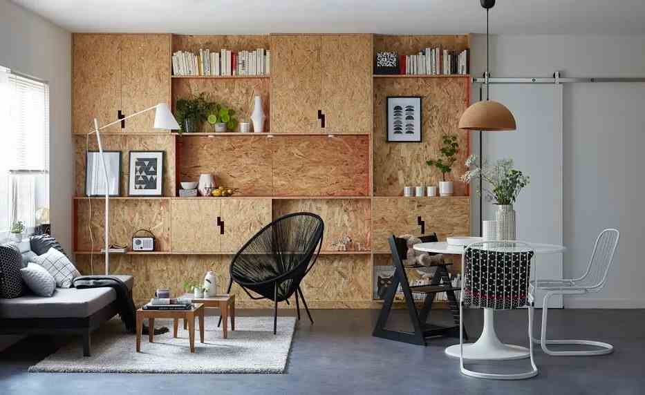 A storage wall that goes flat 