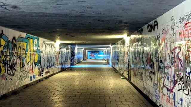 Climbing in Munich: This is what the underpass currently looks like, which is soon to become a climbing paradise.
