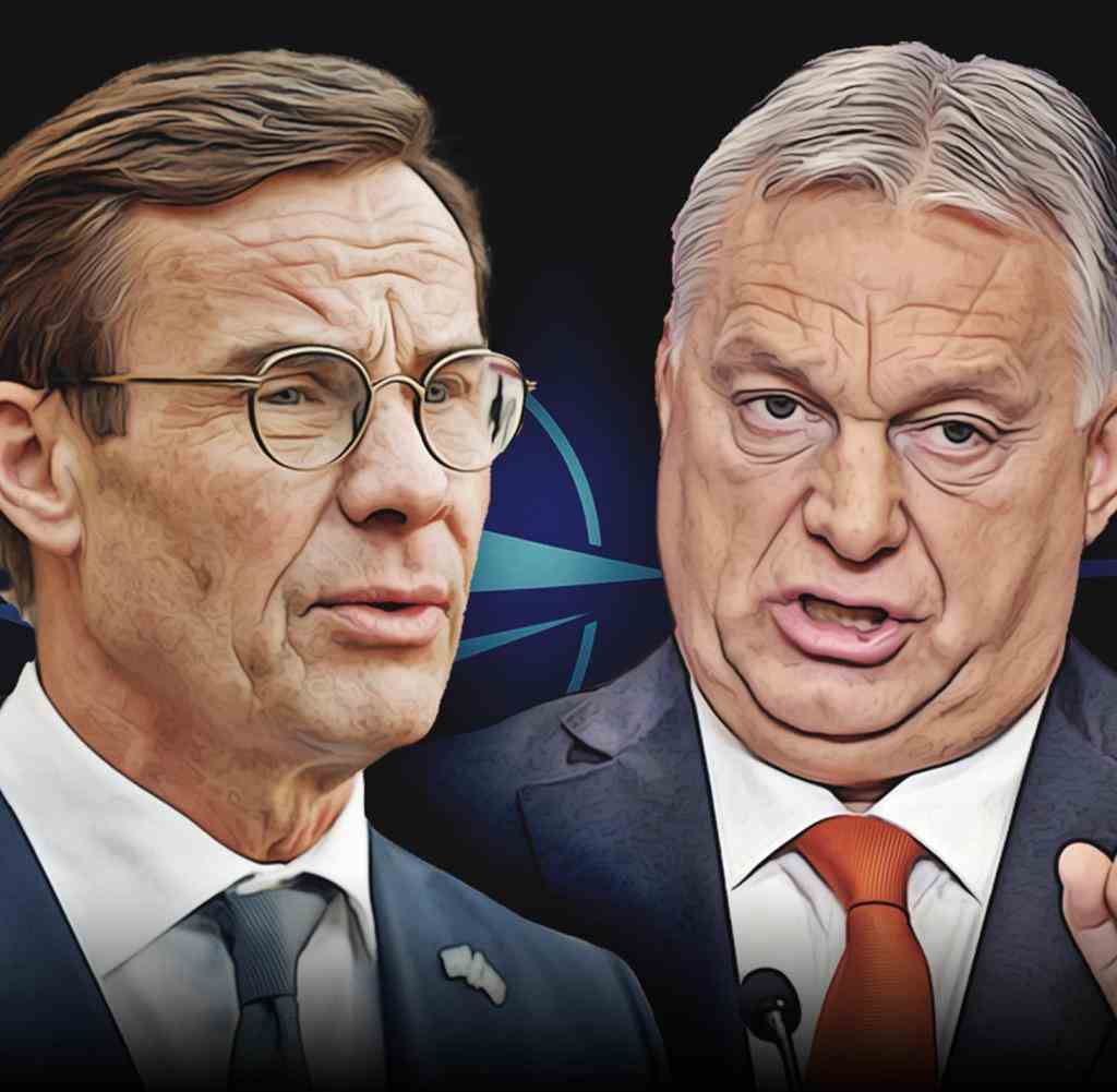 Zu Ulf Kristerssons Missfallen: Viktor Orbán (re.) blockiert den Nato-Beitritt von Schweden (und Finnland)
