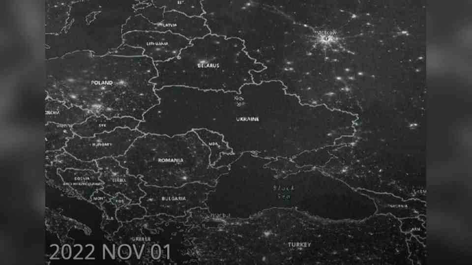 NASA images show power outage in Ukraine