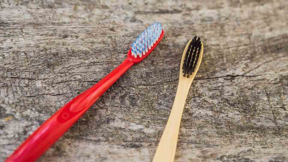 Plastic or bamboo toothbrush
