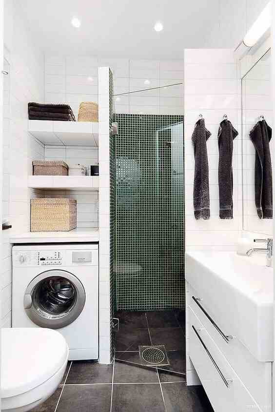 A Micro Bathroom With Laundry Room 