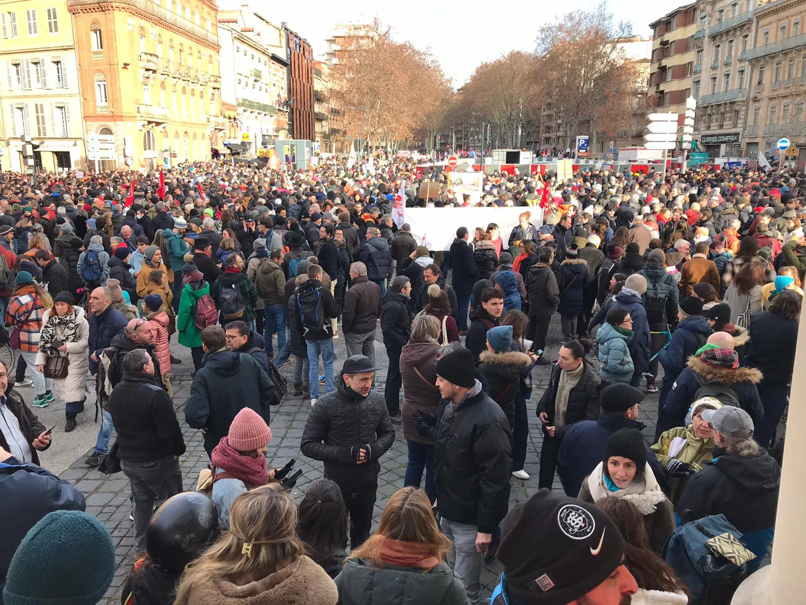 Manifestation à Toulouse contre la réforme des retraites, jeudi 19 janvier.