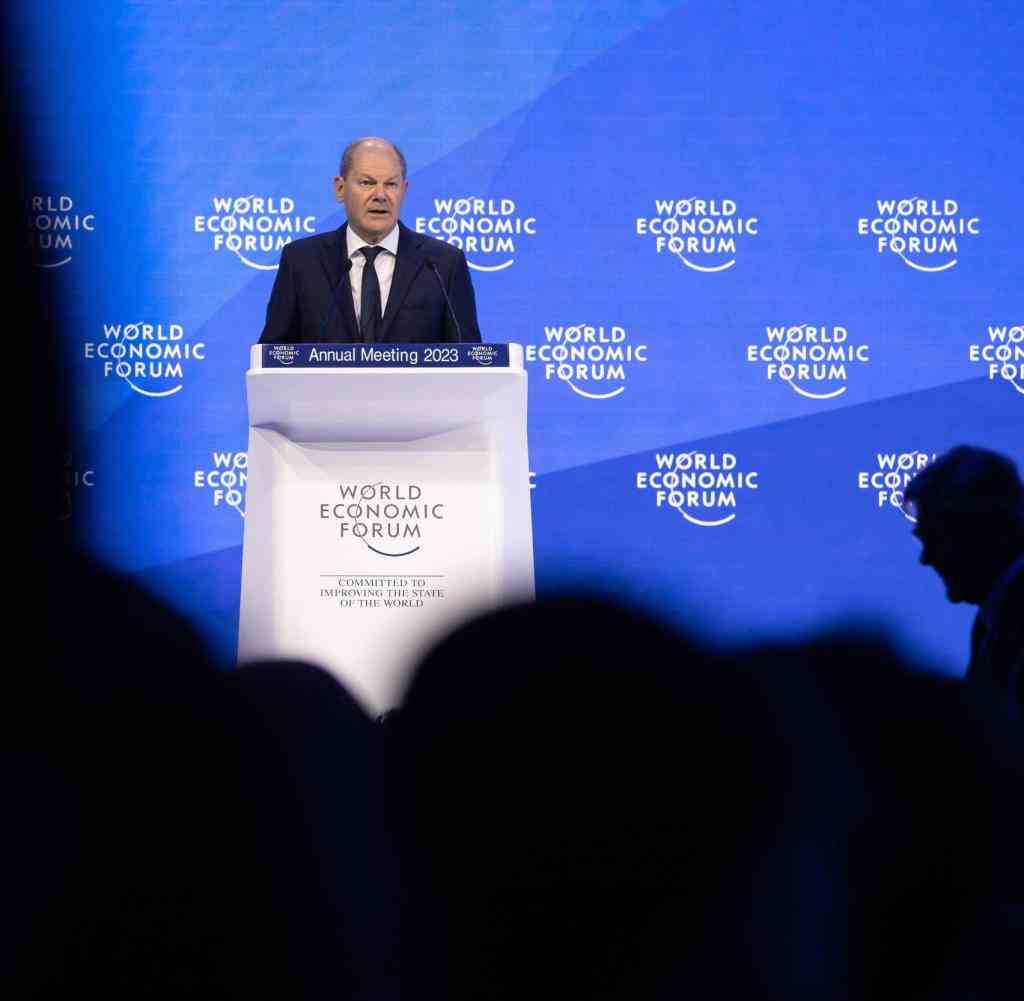 Olaf Scholz hält am Mittwoch seine Rede in Davos