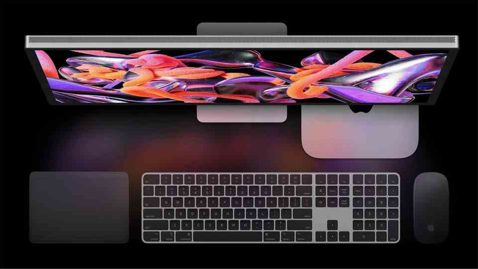 With the Studio Display, the Magic Mouse, the Magic Trackpad and the Apple Keyboard, Apple offers many suitable accessories.  However, third-party products also work without any problems