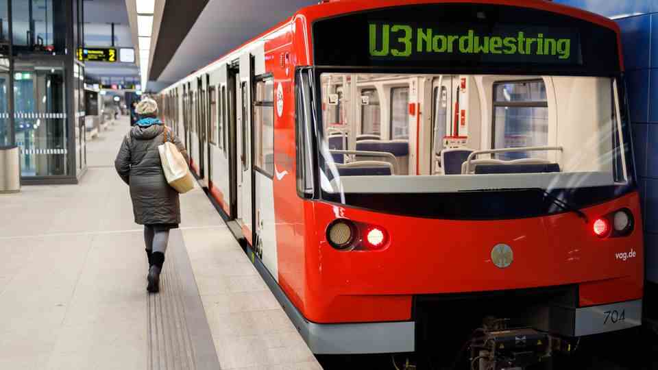 The underground line U3 in Nuremberg