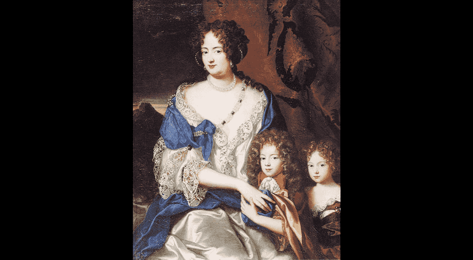 Sophie Dorothea mit ihren Kindern, Georg August und Sophie Dorothea junior