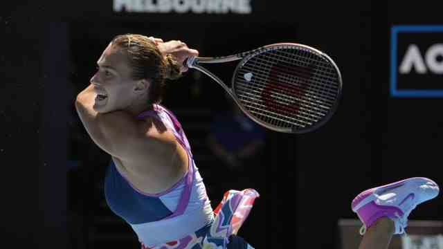 Australian Open: In balance: Aryna Sabalenka controlled her strength and temperament in the quarterfinals against Croatian Donna Vekic.