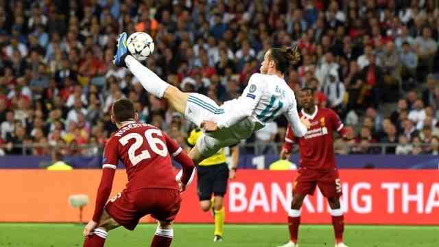 Gareth Bale's end of career: A one-goal glory: Gareth Bale scored an overhead kick to make it 2-1 against Liverpool in the 2018 Champions League final.