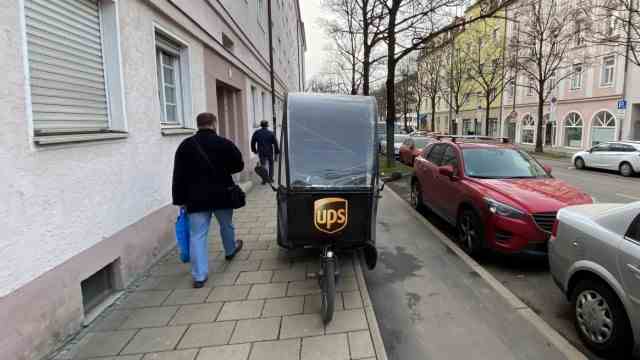 Delivery traffic: The provider UPS has been using cargo bikes for almost six years, here in Obergiesing.