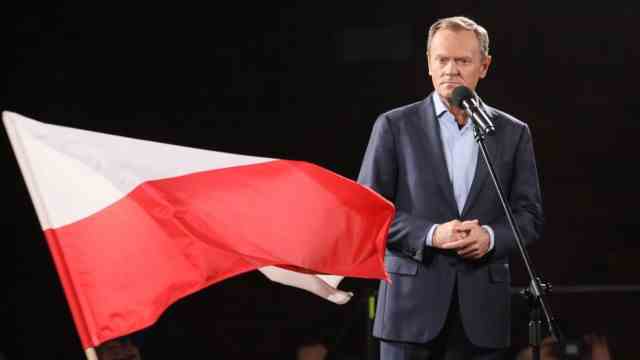 Poland: Opposition leader Donald Tusk, here at a pro-European demonstration in Warsaw last October.