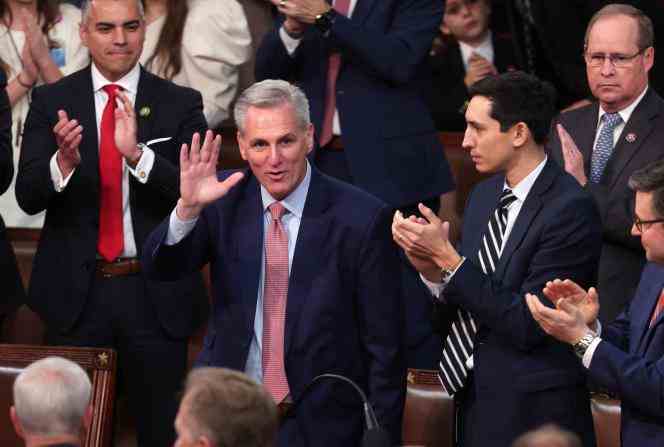 Republican Kevin McCarthy was favored to replace Nancy Pelosi as Speaker of the House of Representatives here in the US Congress in Washington on January 3, 2023.