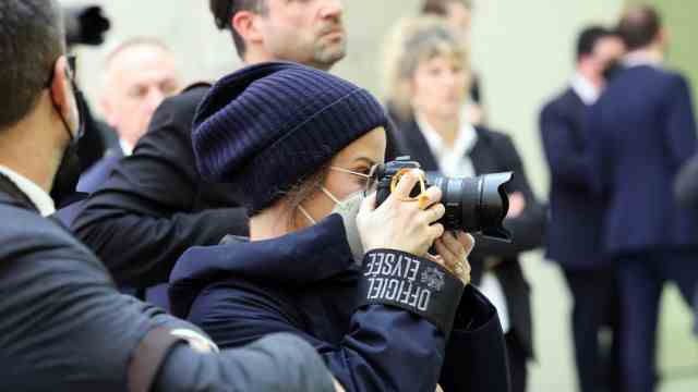 Favorite of the week: Soazig de La Moissonière, the French President's photographer, at work.